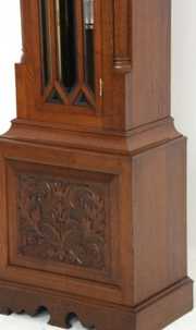 English 8 Tube Oak Grandfather Clock