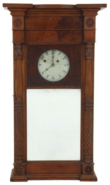 Asa Munger Mahogany Mirror Clock