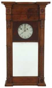 Asa Munger Mahogany Mirror Clock