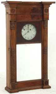 Asa Munger Mahogany Mirror Clock