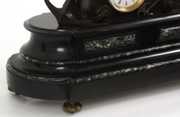 French Marble & Bronze Pirate Mantle Clock