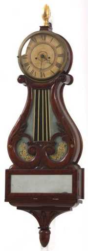 Signed Aaron Willard Jr. Lyre Banjo Clock