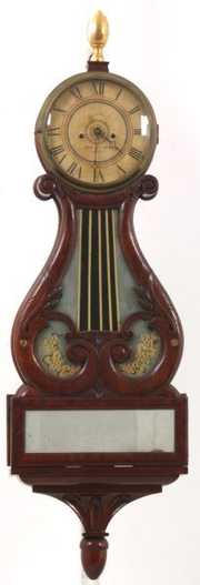 Signed Aaron Willard Jr. Lyre Banjo Clock