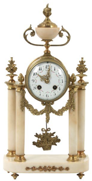 Societe Clusienne Marble & Ormolu Mantle Clock