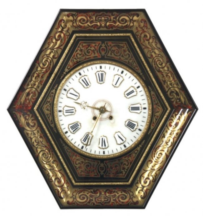 Brass & Boulle Inlaid Baker’s Clock