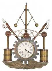 German Industrial Wall Hanging Clock