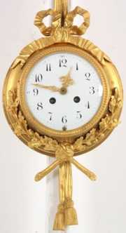 French Dore Bronze Pendant Wall Clock