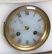 French Bronze & Onyx Mantle Clock