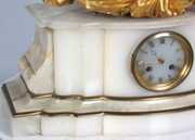French Bronze & Onyx Mantle Clock