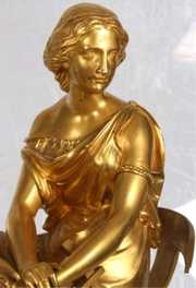 French Bronze & Onyx Mantle Clock