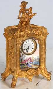 Porcelain & Bronze Clock