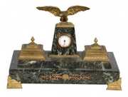 Marble & Bronze Desk Clock