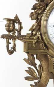 French Bronze Cartel Wall Clock