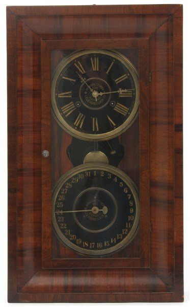 American Double Dial Calendar Clock