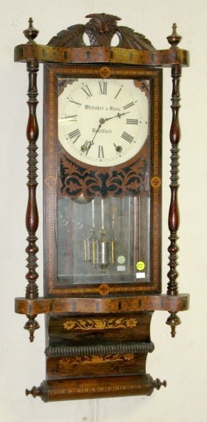 Inlaid Scroll Wall Hanging Clock