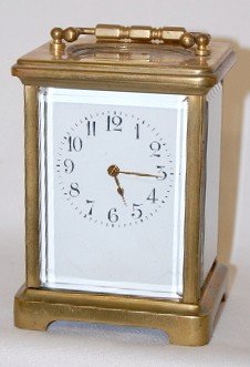 French Brass Handled Carriage Clock