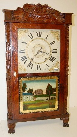 Eli Terry Carved Weight Driven Shelf Clock
