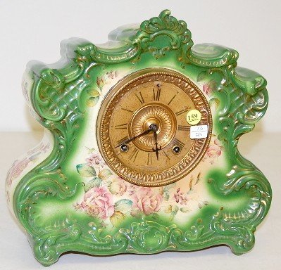 Ansonia Dresden Extra Porcelain Clock