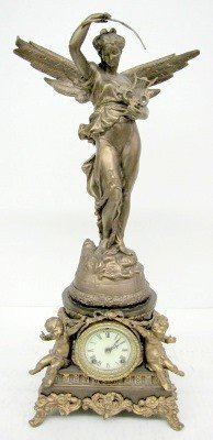 Ansonia “Sibyl & Gloria” 2 Piece Statue Clock