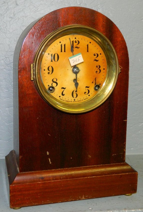 Seth Thomas 8 day clock w/ gothic arch top.