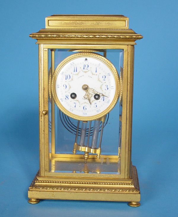 Shreve, Crump & Low Boston Gilt Crystal Regulator Clock