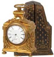 Dore Bronze Travel Clock In Case