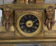 3 Pc. French Figural Bronze Clock Set