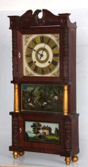 C. & L.C. Ives Triple Decker Clock