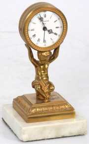 Figural Putti Novelty Desk Clock