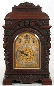 Mahogany 9 Tube Fusee Bracket Clock