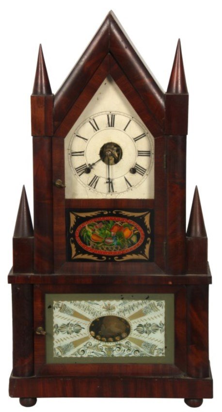 Birge & Fuller Wagon Spring Double Steeple Clock