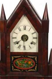 Birge & Fuller Wagon Spring Double Steeple Clock