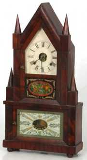 Birge & Fuller Wagon Spring Double Steeple Clock