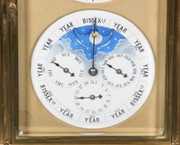 Brass Crystal Regulator Calendar Clock