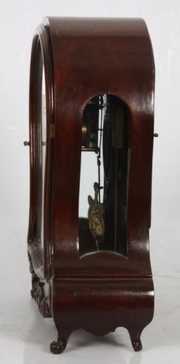 German Carved Mahogany Mantle Clock