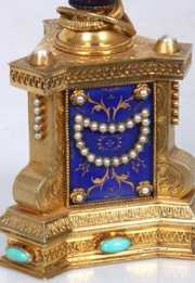 Enamel & Gilt Brass Annular Egg Clock