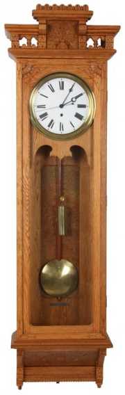 Gilbert No. 9 Oak Wall Hanging Regulator