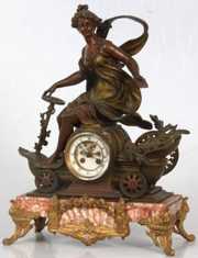 French Figural Automibile Mantle Clock