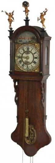 Oak Wall Hanging Dutch Hood Clock