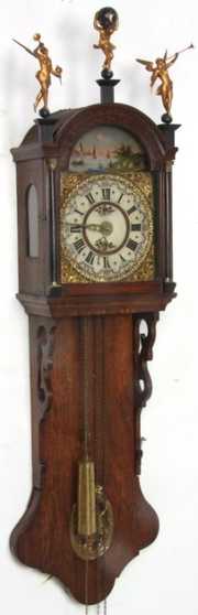 Oak Wall Hanging Dutch Hood Clock