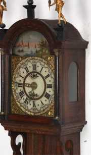 Oak Wall Hanging Dutch Hood Clock