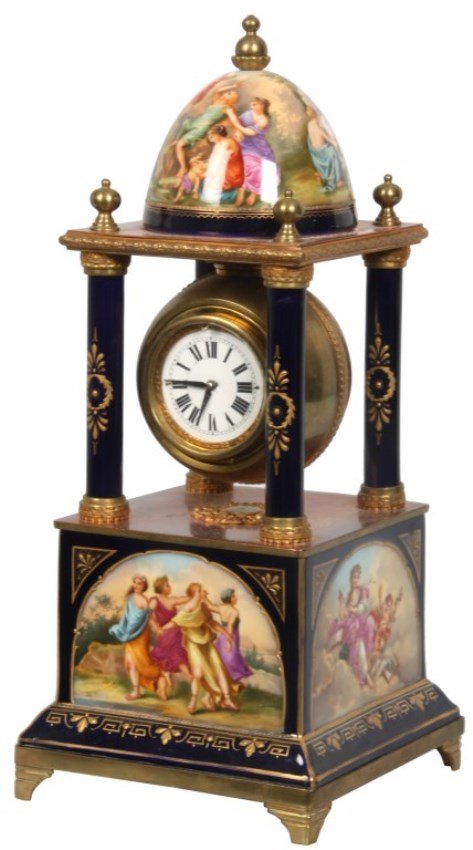 Royal Vienna Porcelain Mantle Clock