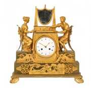 French Empire Bronze Clock