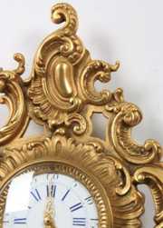 French Bronze Wall Hanging Cartel Clock