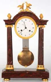 French Pinwheel Portico Clock