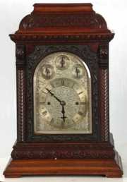 Mahogany Triple Fusee Bracket Clock