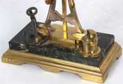 French Bronze Ship’s Helm Desk Clock