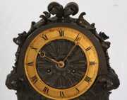 French Bronze Acanthus Rococo Mantle Clock