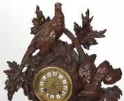 Figural Carved Black Forest Mantle Clock