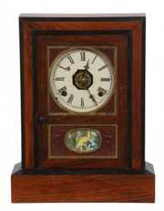 Jerome & Co. Gutta Percha Cottage Clock